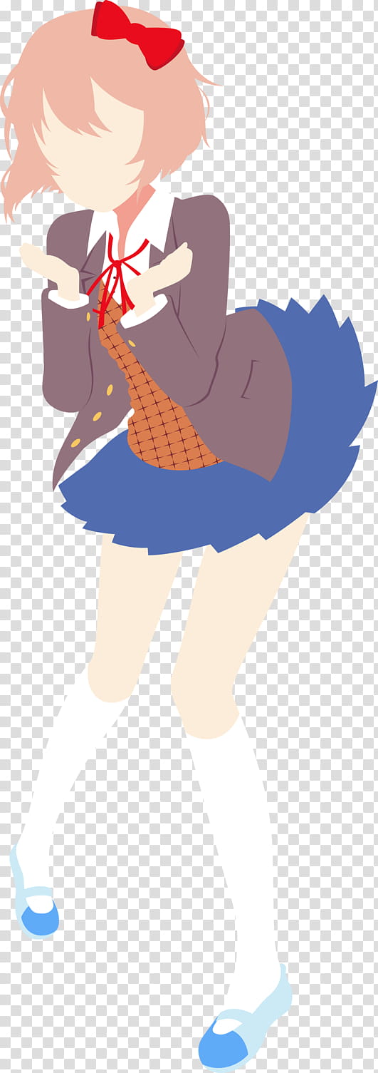 Doki Doki Literature Club, Sayori minimalism transparent background PNG clipart