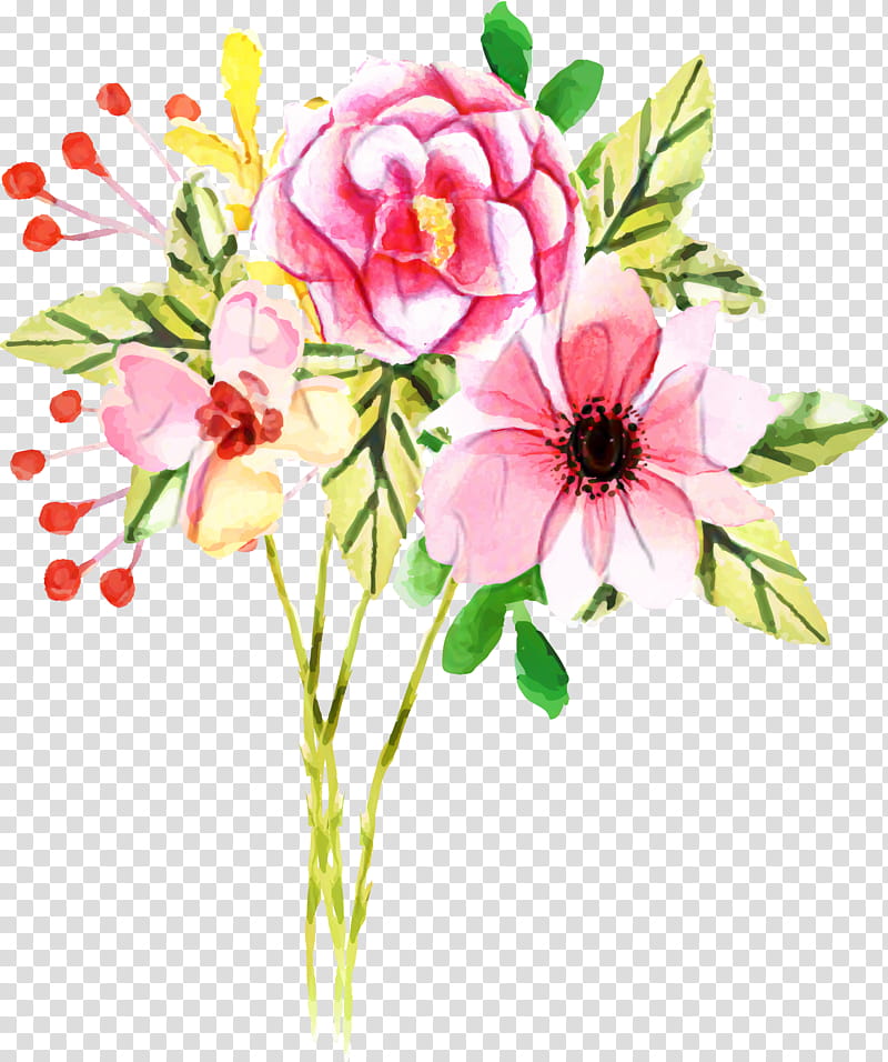 Watercolor Floral, Floral Design, Cut Flowers, Garden Roses, Flower Bouquet, Petal, Peony, Artificial Flower transparent background PNG clipart