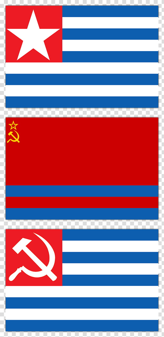 Finctional Socialist Greek Flags, blue and red striped decor transparent background PNG clipart