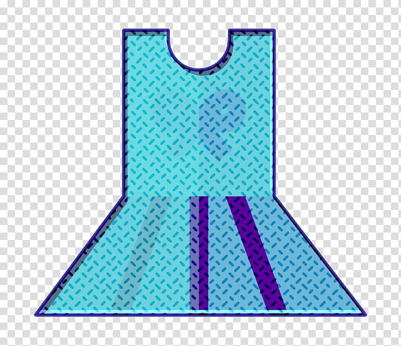 Dress icon Clothes icon, Aqua, Turquoise, Teal, Purple, Line, Electric Blue, Sportswear transparent background PNG clipart