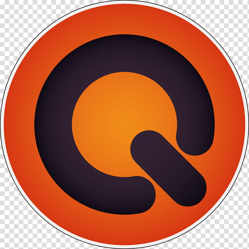 Q-Dance Logo, orange and purple push button transparent background PNG clipart