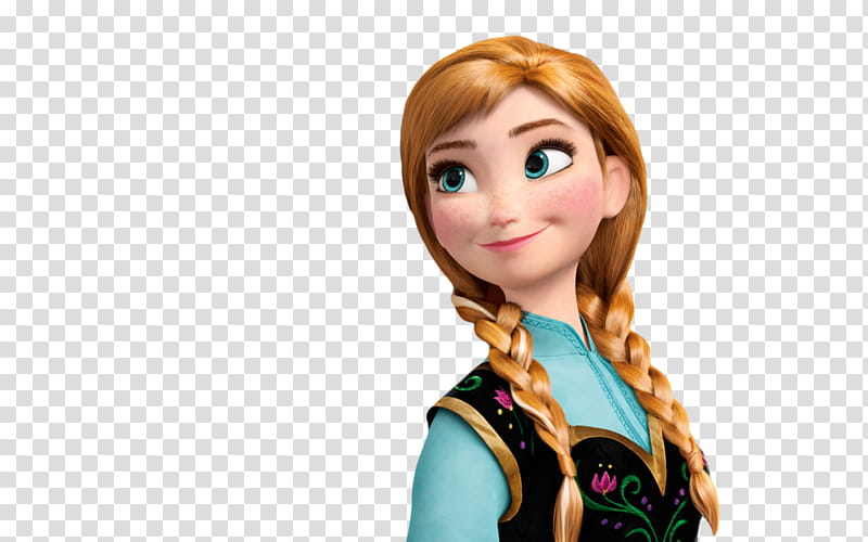 FROZEN, Disney Frozen Princess Anna looking to her right transparent background PNG clipart