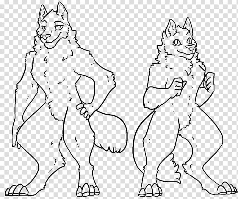 Anthro Wolf Base transparent background PNG clipart