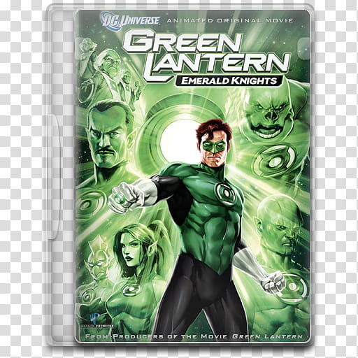 Movie Icon , Green Lantern, Emerald Knights, Green Lantern DVD cover transparent background PNG clipart
