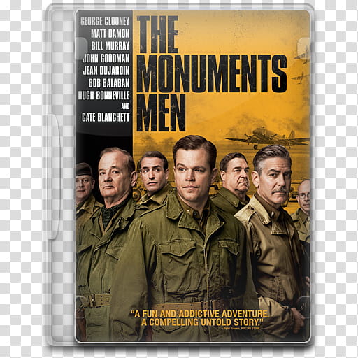 Movie Icon Mega , The Monuments Men, The Monuments Men case illustration transparent background PNG clipart