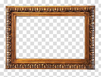 Golden Frames, rectangular brown wooden frame transparent background PNG clipart