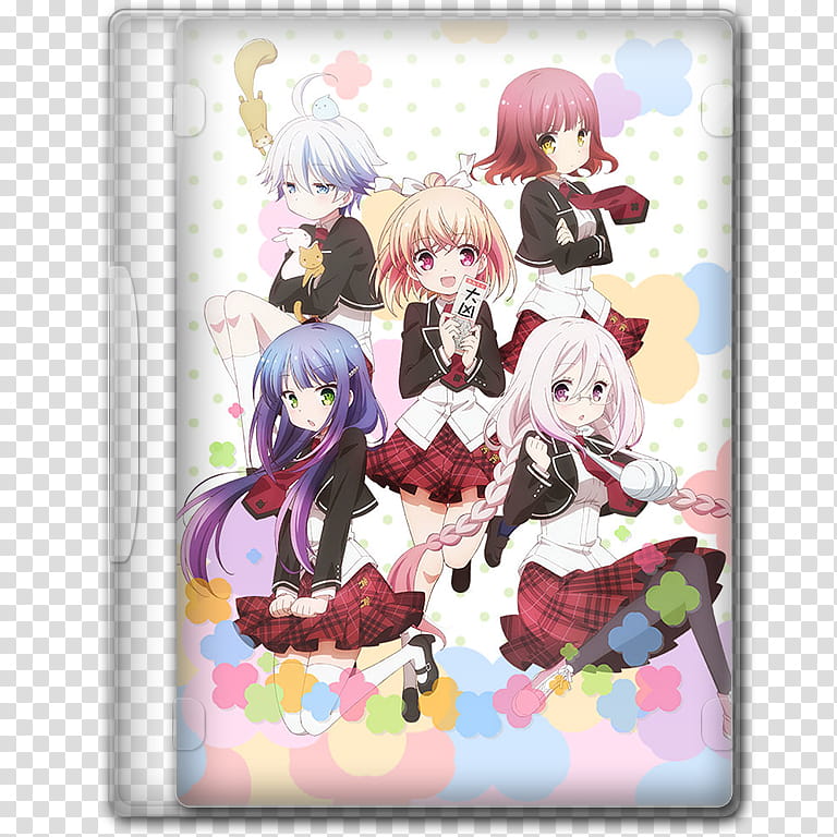 Anime  Spring Season Icon , Unhappy, v, five girl anime characters transparent background PNG clipart