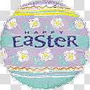 TNBrat Easter Fun , blue and beige background with Happy Easter text overlay transparent background PNG clipart