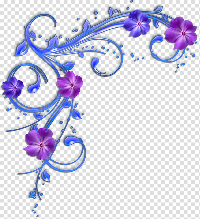 Blue Flower Borders And Frames, Floral Design, Purple, Violet, Pink, Petal, Lavender, Red transparent background PNG clipart