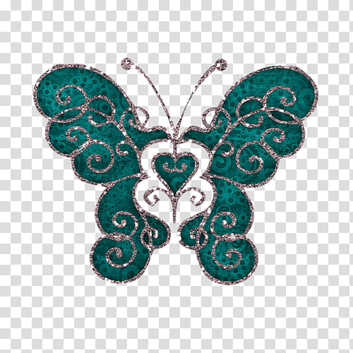 blue and silver glitter butterfly transparent background PNG clipart
