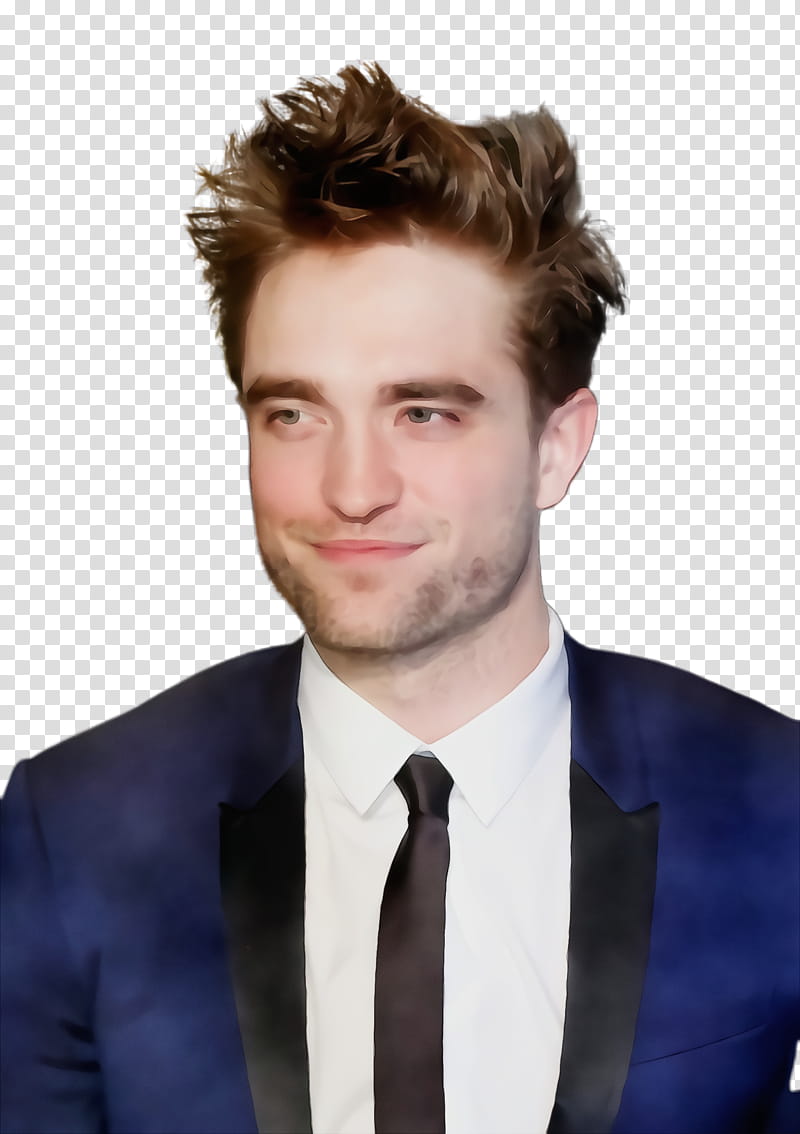 Hair Style, Watercolor, Paint, Wet Ink, Robert Pattinson, Celebrity, Model, Actor transparent background PNG clipart