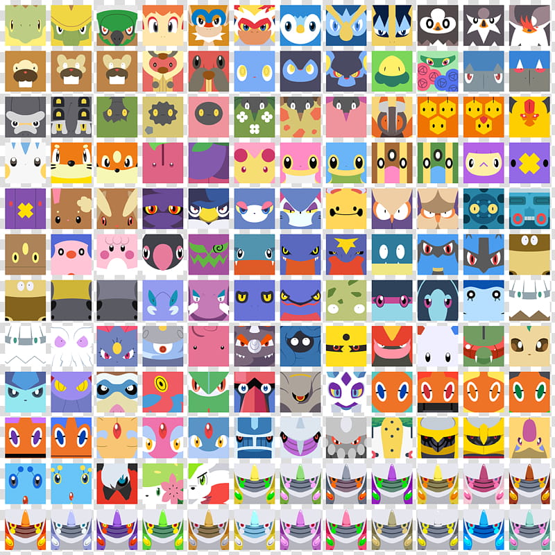 Free Pokemon Avatars Gen IV, Pokemon character sticker collage lot transparent background PNG clipart