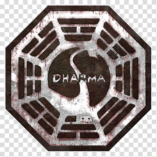 LOST Dharma The Swan , black Dharma logo transparent background PNG clipart