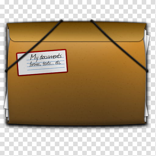 Documents Folder, brown My Documents envelope transparent background PNG clipart