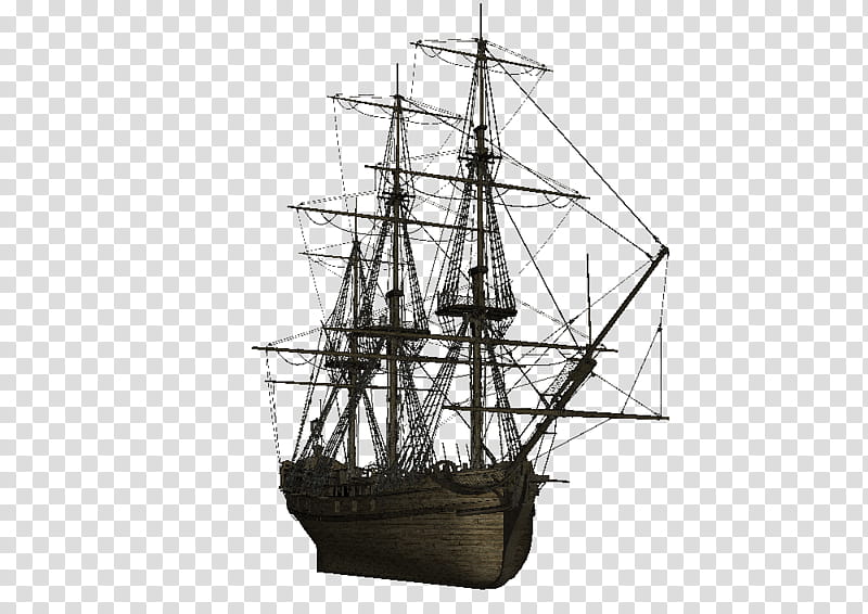Tall Ship, brown galleon boat illustration transparent background PNG clipart