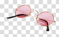 PINK s, gold-colored framed sunglasses transparent background PNG clipart