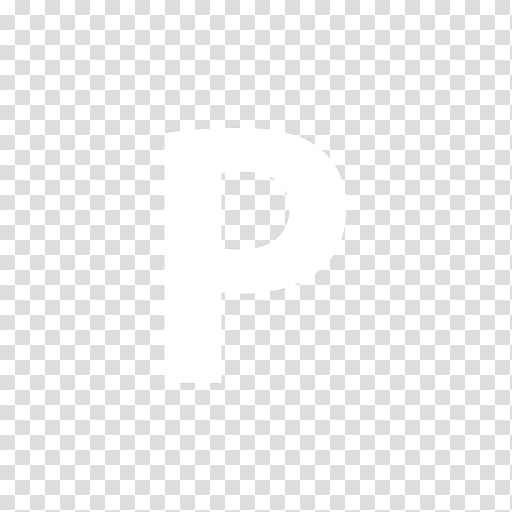 Black n White, white letter P transparent background PNG clipart