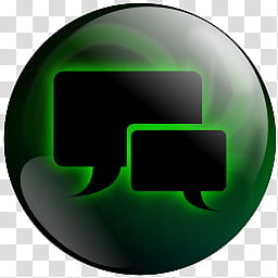 Black Pearl Dock Icons Set, BP Chat Green transparent background PNG clipart