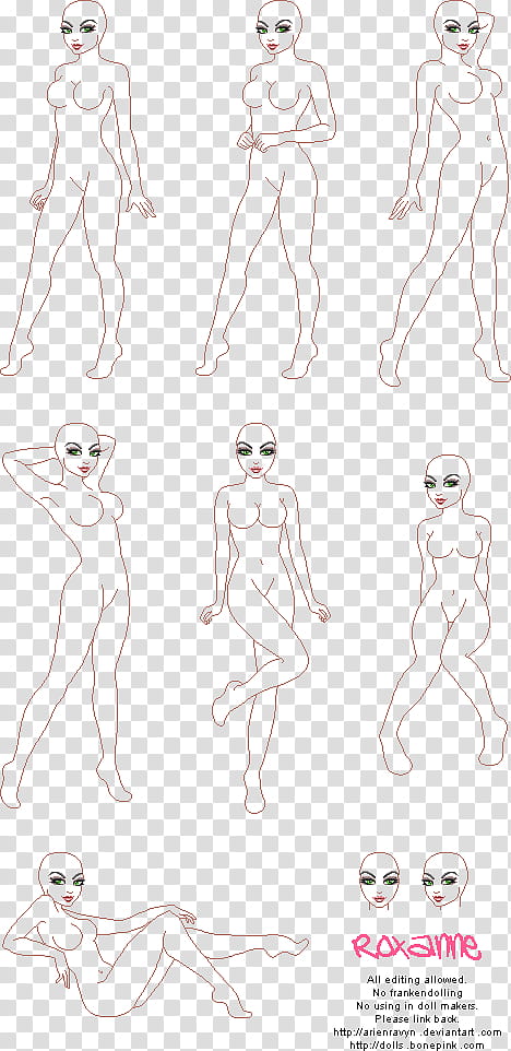Roxanne Base Set, female anime character sketch transparent background PNG clipart