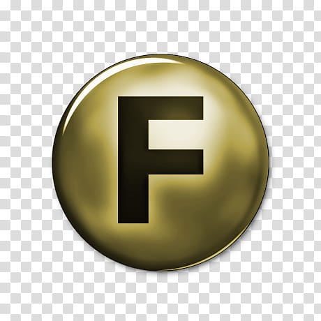 Network Gold Icons, fark-, round gold f logo transparent background PNG clipart