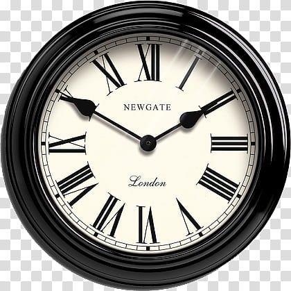 , Newgate analog wall clock displaying : transparent background PNG clipart