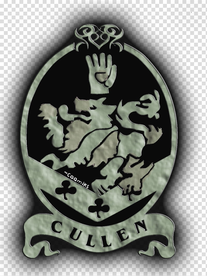 Escudo cullen volturi quileute, black and red Cullen logo transparent background PNG clipart