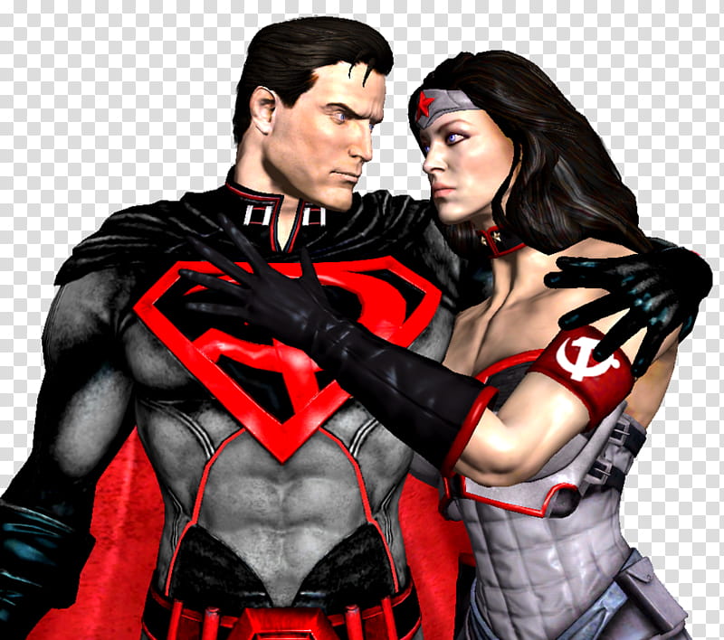 Injustice God Superman and Wonder Woman red son transparent background PNG clipart