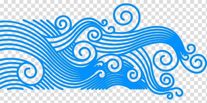 Sea wave in hand draw