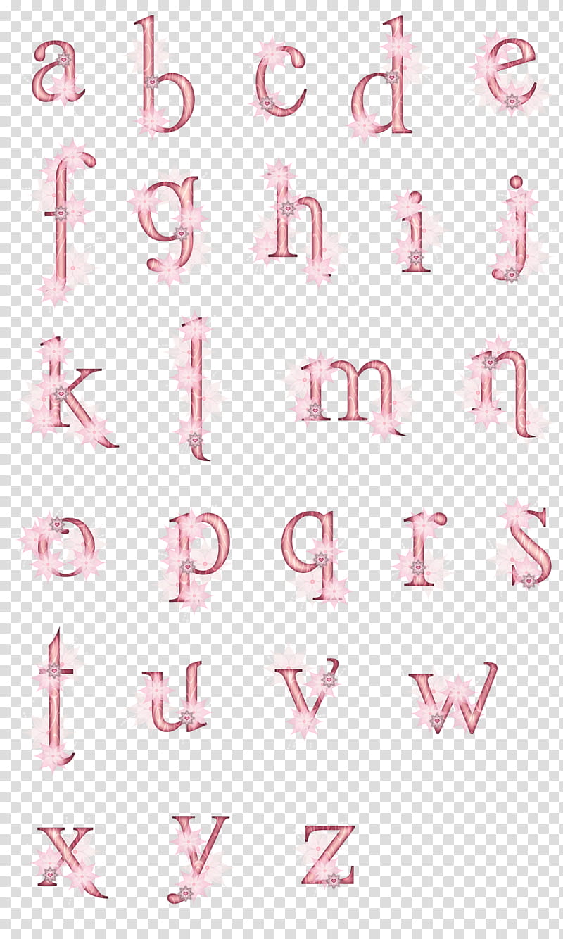 Letters Of Hope Pink LS, alphabet illustration transparent background PNG clipart