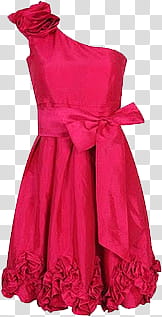 dresses  vestidos, pink one-shoulder dress transparent background PNG clipart