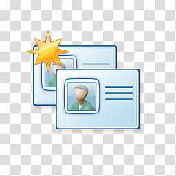 Vista RTM WOW Icon , Create Contact Cards , two identification card computer icons transparent background PNG clipart