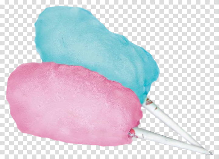 Circus, two pink and teal cotton candies transparent background PNG clipart