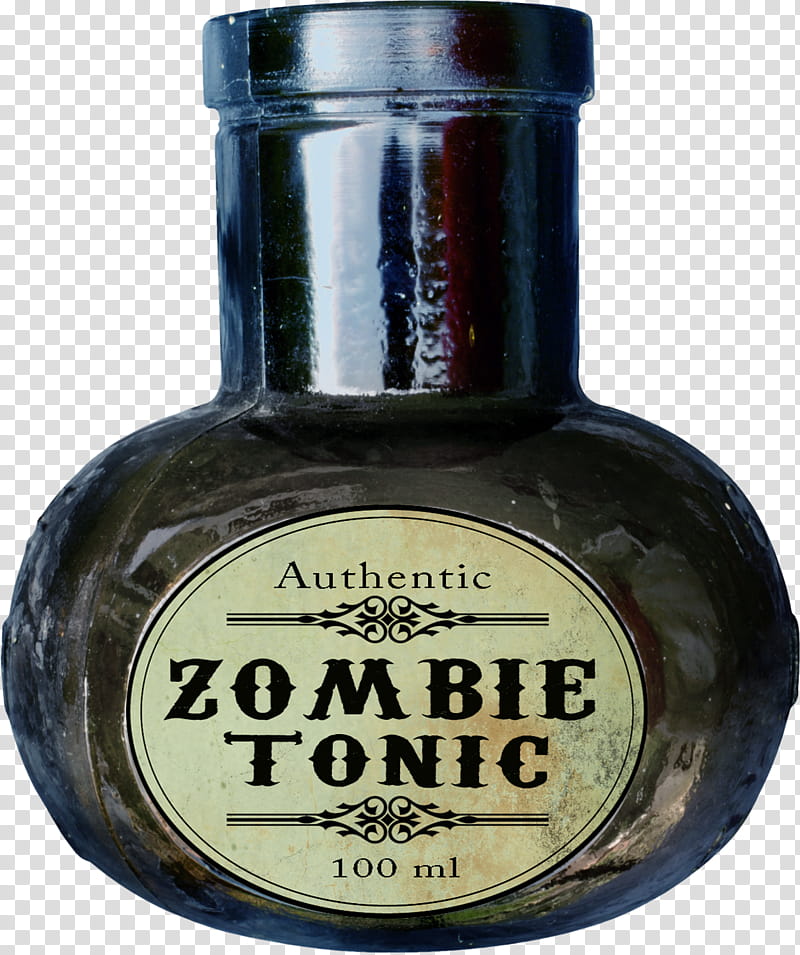 Halloween, Authentic zombie tonic  ml bottle transparent background PNG clipart