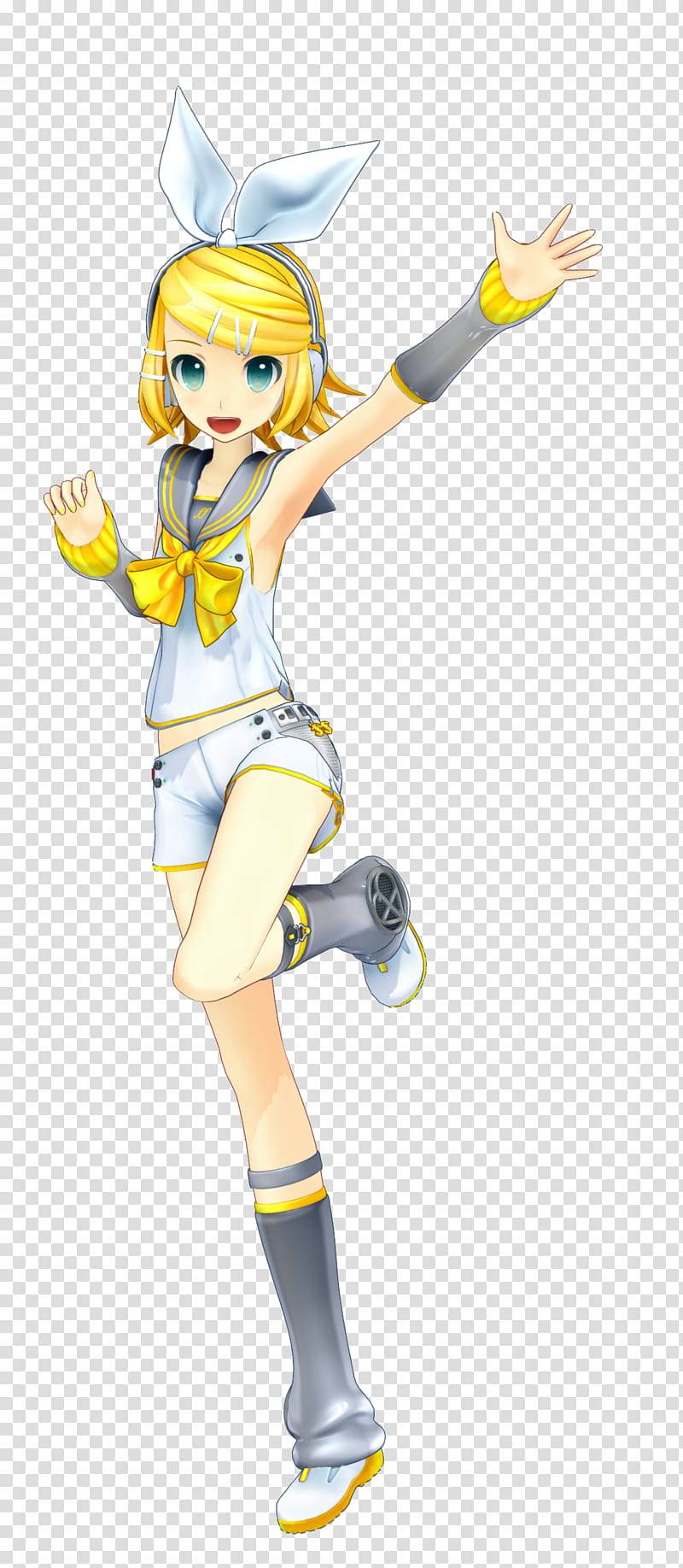 Kagamine Rin VX Model, girl anime character transparent background PNG clipart