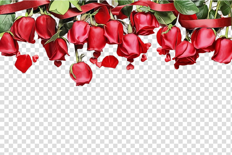 Rose, Watercolor, Paint, Wet Ink, Red, Petal, Flower, Plant transparent background PNG clipart