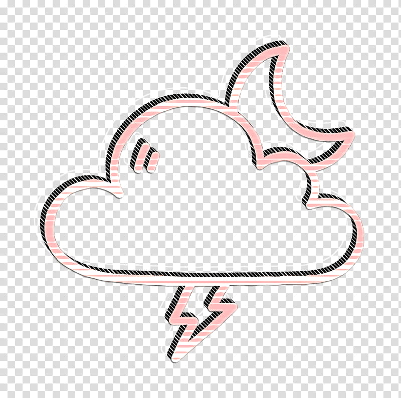 bolt icon cloud icon forecast icon, Lightning Icon, Moon Icon, Night Icon, Storm Icon, Nose, Heart transparent background PNG clipart