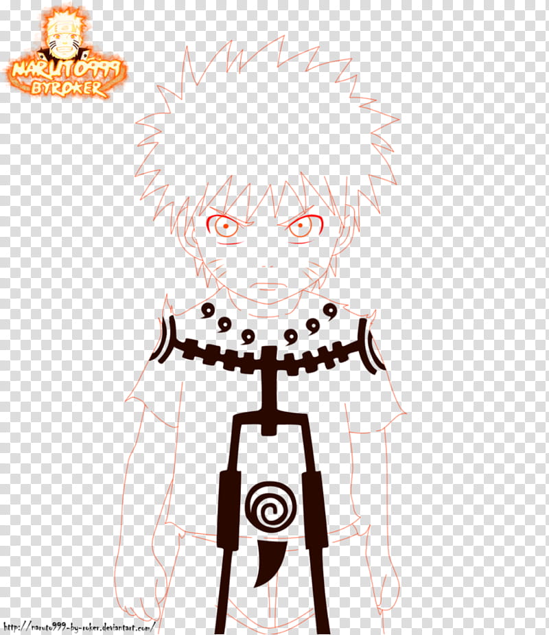 &#;&#;LINEART DE NARUTO MODO RYKUDOU&#;&#; (chiko), black haired male anime character transparent background PNG clipart