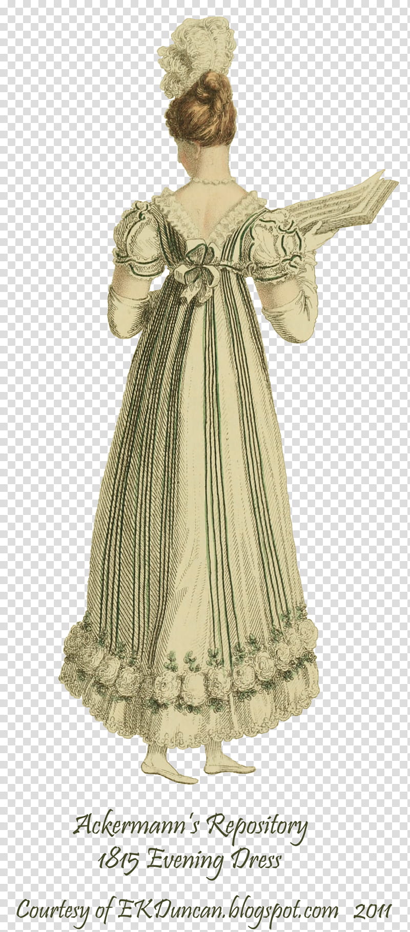 Regency Fashion  , Ackermann's Repository  evening dress transparent background PNG clipart