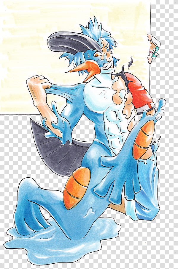 Brawly into Swampert transparent background PNG clipart