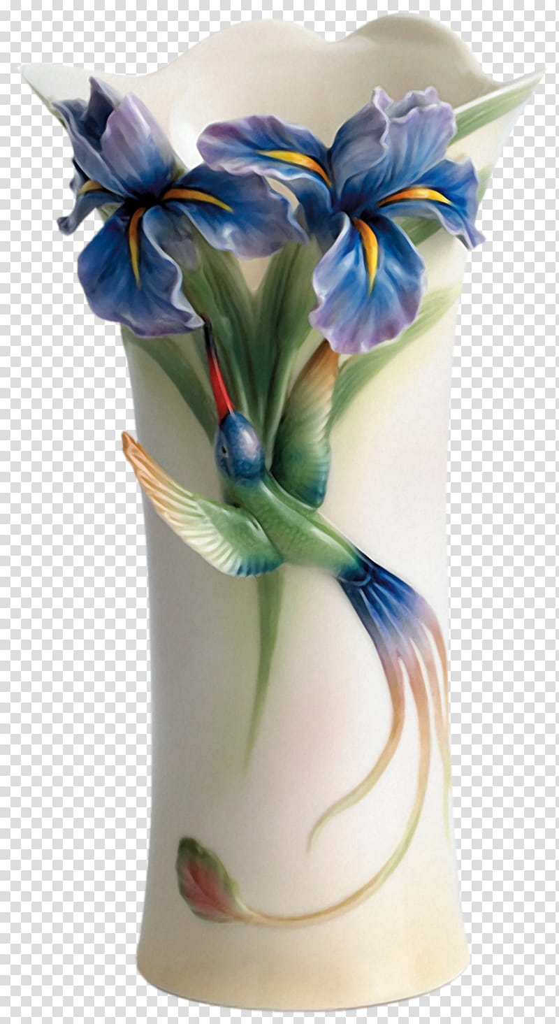 Sea, Vase, Porcelain, Ceramic, Franzporcelains, Franz Porcelain Long Tail Hummingbird Vase, Flower Vases, Chinese Ceramics transparent background PNG clipart