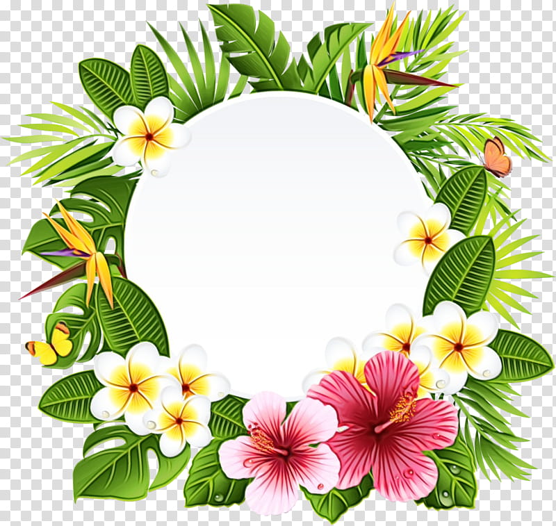 Decorative Borders, Frames, BORDERS AND FRAMES, Flower, Drawing, Frangipani, Leaf, Plant transparent background PNG clipart