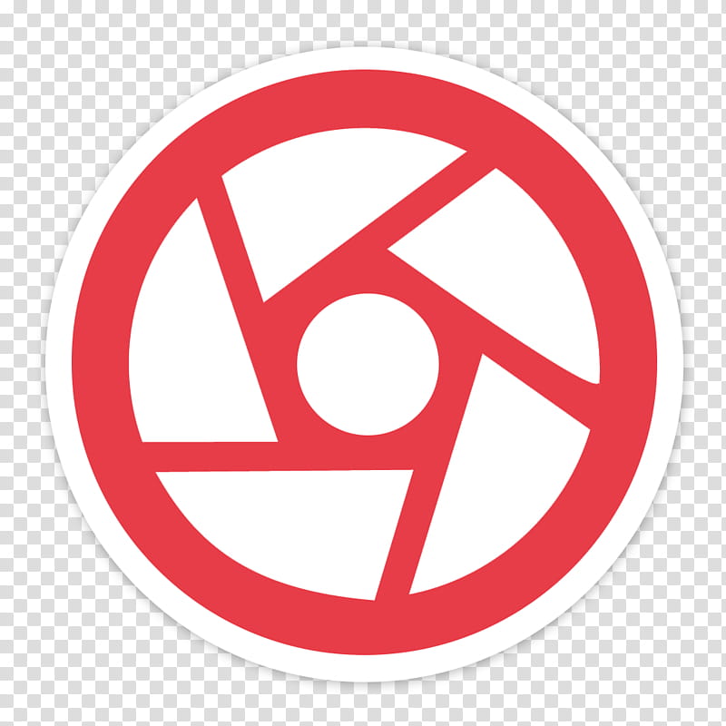 Flader  default icons for Apple app Mac os X, capture, round red camera flash logo transparent background PNG clipart