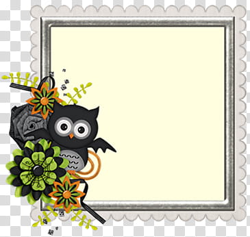 Halloween themed frame transparent background PNG clipart