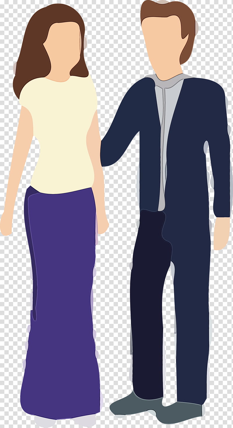 Holding hands, Couple, Lover, Watercolor, Paint, Wet Ink, Standing, Gesture transparent background PNG clipart