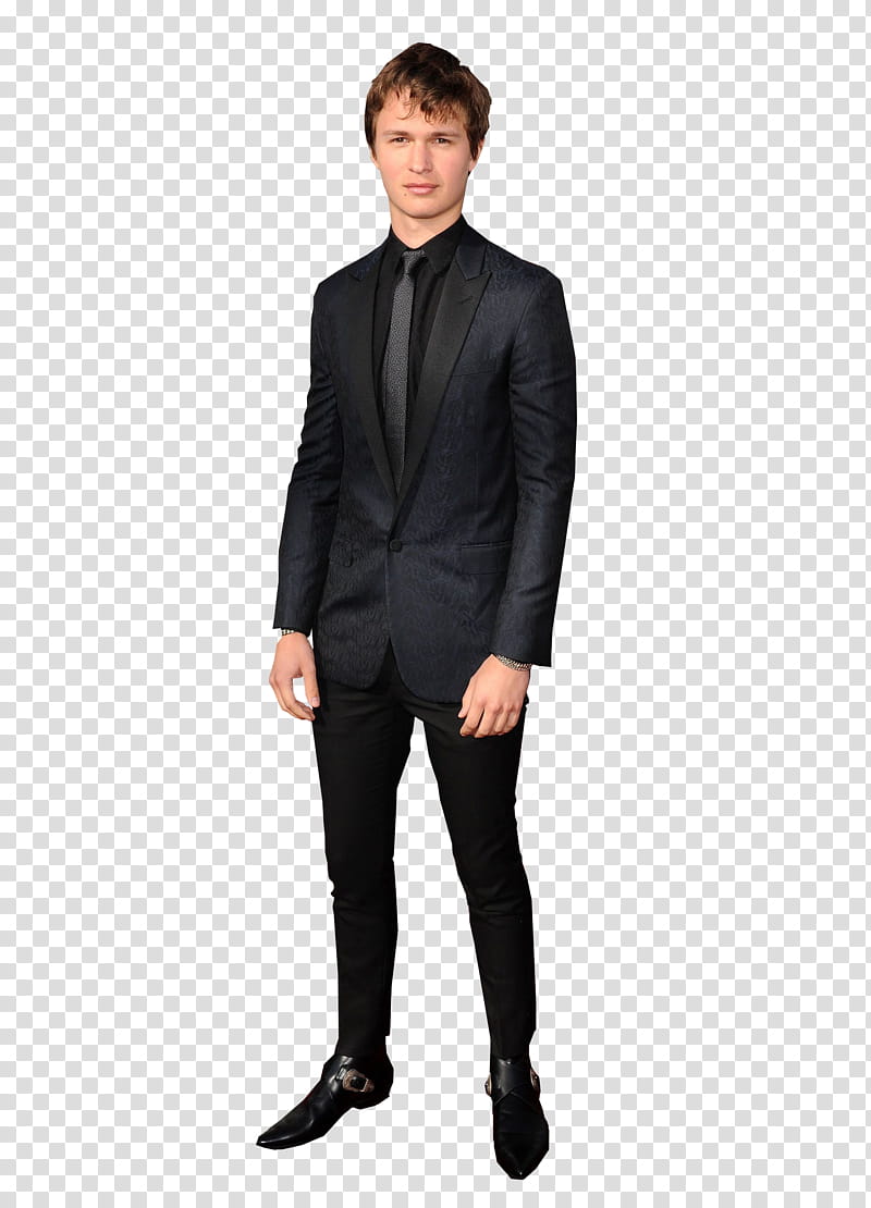 Ansel Elgort , standing man wearing suit transparent background PNG clipart