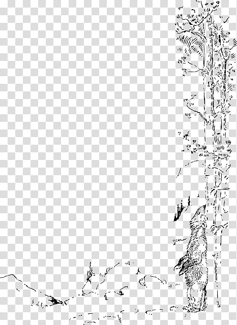 Bear, Drawing, Line Art, cdr, White, Black, Black And White
, Tree transparent background PNG clipart