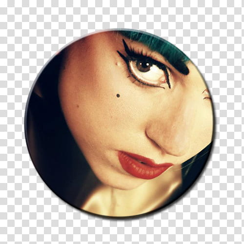 Lady Gaga Circle, women's green eyebrow transparent background PNG clipart