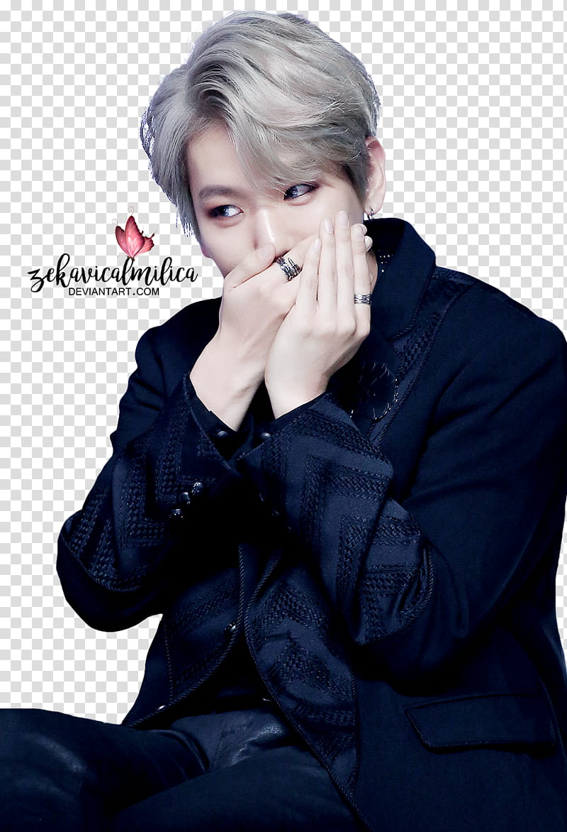 EXO Baekhyun  MelOn Music Awards, man white haired wearing black suit jacket transparent background PNG clipart