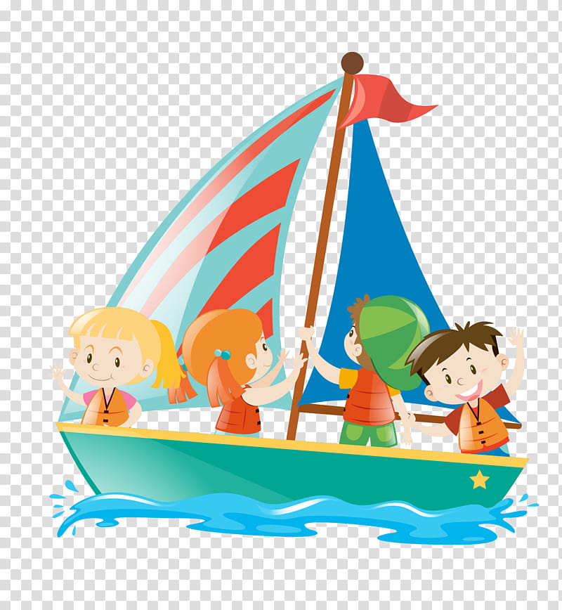 Cartoon Baby, Beach, Sea, Boat, Vehicle, Watercraft, Toy, Play transparent background PNG clipart