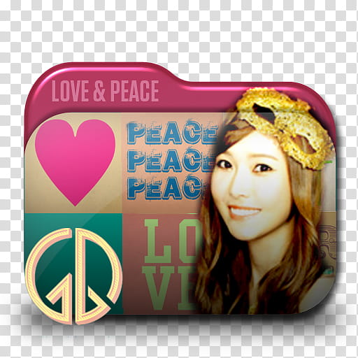 SNSD Love and Peace Folder Icon , Jessica Peace, Love & Peace file icon transparent background PNG clipart